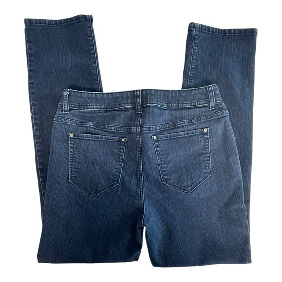 Chicos Fabulously Slimming Straight Jeans~Size 0.5 (S/6)~Dark Indigo L12 04 - Picture 8 of 11